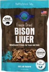 Shepherd Boy Farms Bison Liver Freeze-Dried Dog & Cat Treats, 3-oz bag
