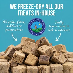 Shepherd Boy Farms Bison Liver Freeze-Dried Dog & Cat Treats, 3-oz bag