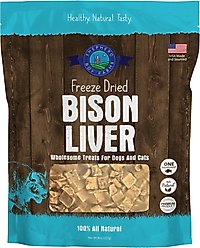 Shepherd Boy Farms Bison Liver Freeze-Dried Dog & Cat Treats, 8-oz bag