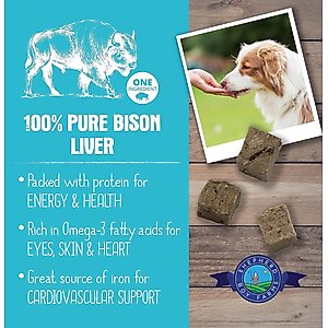 Shepherd Boy Farms Bison Liver Freeze-Dried Dog & Cat Treats, 8-oz bag