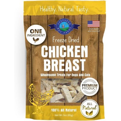 Shepherd Boy Farms Shepherd Boy Farms Chicken Breast Freeze-Dried Dog & Cat Treats, 3-oz bag