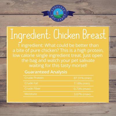 Show full view: Shepherd Boy Farms Chicken Breast Freeze-Dried Dog & Cat Treats, 8-oz bag slide 7 of 8