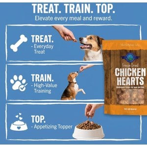 Shepherd Boy Farms Chicken Hearts Freeze-Dried Dog & Cat Treats, 3-oz bag