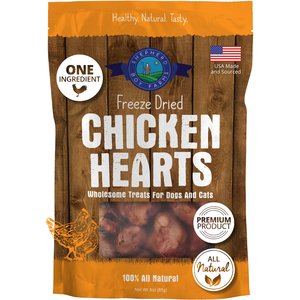 Shepherd Boy Farms Chicken Hearts Freeze-Dried Dog & Cat Treats, 3-oz bag