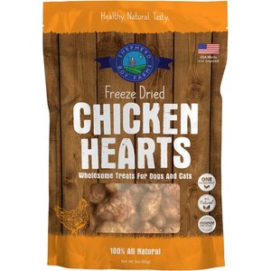 Shepherd Boy Farms Chicken Hearts Freeze-Dried Dog & Cat Treats, 3-oz bag