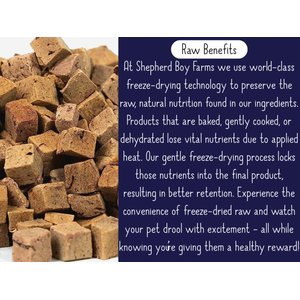 Shepherd Boy Farms Chicken Hearts Freeze-Dried Dog & Cat Treats, 8-oz bag