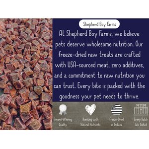 Shepherd Boy Farms Chicken Hearts Freeze-Dried Dog & Cat Treats, 8-oz bag