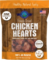 Shepherd Boy Farms Chicken Hearts Freeze-Dried Dog & Cat Treats, 8-oz bag