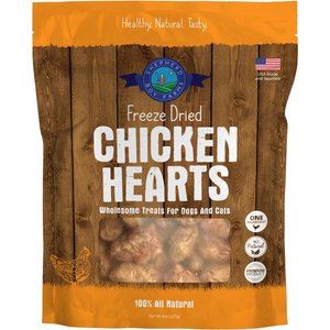Shepherd Boy Farms Chicken Hearts Freeze-Dried Dog & Cat Treats, 8-oz bag