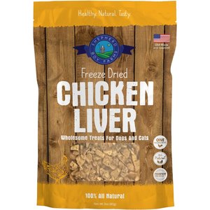 Shepherd Boy Farms Chicken Liver Freeze-Dried Dog & Cat Treats, 3-oz bag