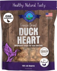 Shepherd Boy Farms Duck Heart Freeze-Dried Dog & Cat Treats, 8-oz bag