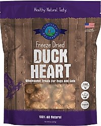 Shepherd Boy Farms Duck Heart Freeze-Dried Dog & Cat Treats, 8-oz bag