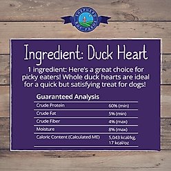 Shepherd Boy Farms Duck Heart Freeze-Dried Dog & Cat Treats, 8-oz bag slide 2 of 6