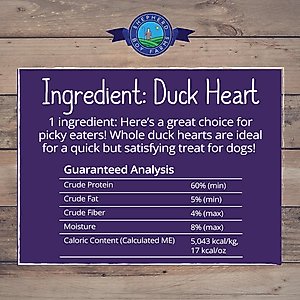 Shepherd Boy Farms Duck Heart Freeze-Dried Dog & Cat Treats, 8-oz bag