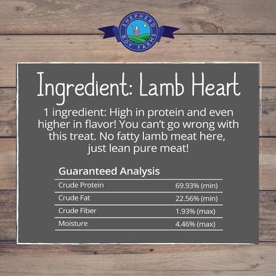 Show full view: Shepherd Boy Farms Lamb Hearts Freeze-Dried Dog & Cat Treats, 3-oz bag slide 7 of 8