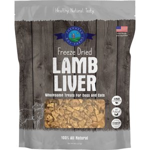 Shepherd Boy Farms Lamb Liver Freeze-Dried Dog & Cat Treats, 8-oz bag