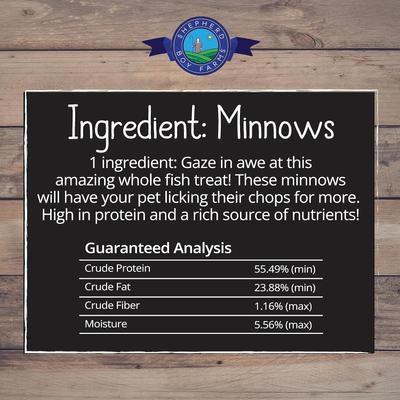Show full view: Shepherd Boy Farms Minnows Freeze-Dried Dog & Cat Treats, 5-oz bag slide 7 of 8