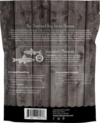 Show full view: Shepherd Boy Farms Minnows Freeze-Dried Dog & Cat Treats, 5-oz bag slide 3 of 8