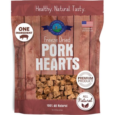 Shepherd Boy Farms Shepherd Boy Farms Pork Hearts Freeze-Dried Dog & Cat Treats, 8-oz bag