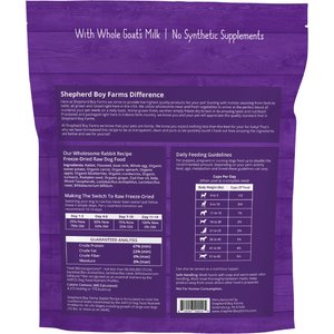 Shepherd Boy Farms Rabbit Recipe Freeze-Dried Dog Food, 14-oz bag