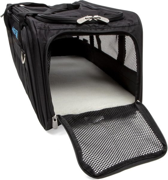 Sherpa Airline Approved Expandable Cat & Dog Travel Carrier, Black, Medium
