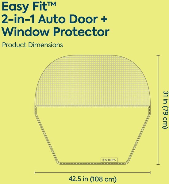 Sherpa Easy Fit 2-in-1 Car Door & Window Protector, Gray