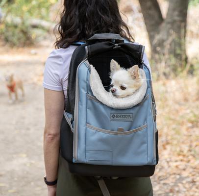 SHERPA Elevation Backpack Dog Cat Carrier, Blue, Medium
