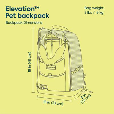 Show full view: Sherpa Elevation Backpack Dog & Cat Carrier, Blue, Medium slide 3 of 10