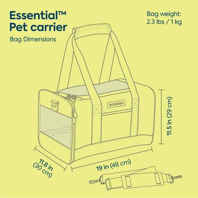 Show full view: Sherpa Essential Soft Sided Dog & Cat Carrier, Black, Large slide 4 of 10