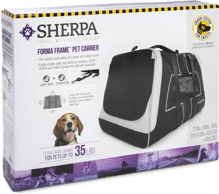Show full view: Sherpa Forma Frame Dog & Cat Carrier Bag, Black, X-Large slide 6 of 11