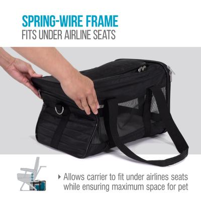 Show full view: Sherpa Original Deluxe Airline-Approved Dog & Cat Carrier Bag, Black, Large slide 5 of 13