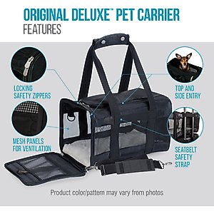 Sherpa Original Deluxe Airline-Approved Dog & Cat Carrier Bag, Black, Large