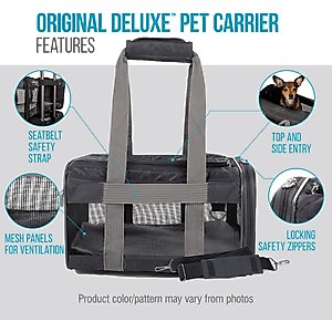 Sherpa Original Deluxe Airline-Approved Dog & Cat Carrier Bag, Charcoal, Large