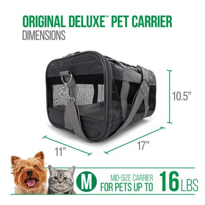 Show full view: Sherpa Original Deluxe Airline-Approved Dog & Cat Carrier Bag, Charcoal, Medium slide 10 of 11