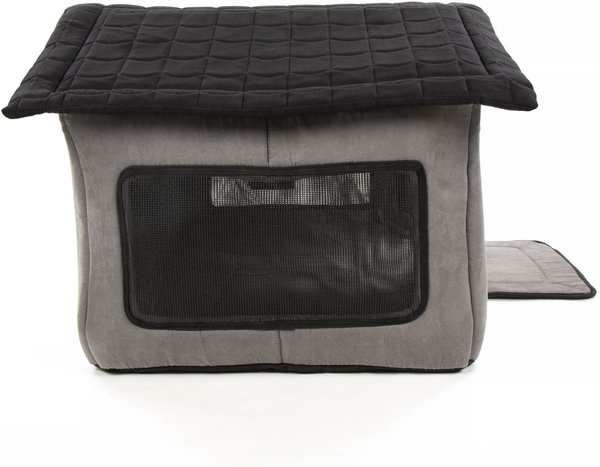 Sherpa Portable Soft Sided Foldable Cat & Dog Indoor Shelter, Gray, Medium