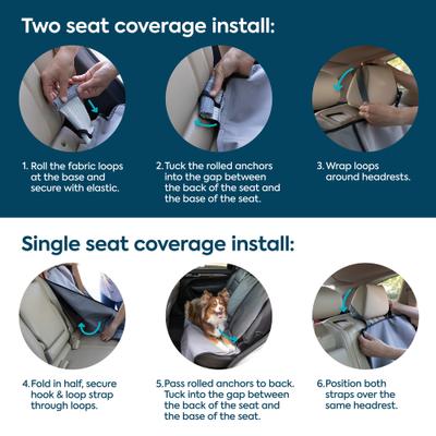 Show full view: Sherpa Quiet Ride 2-In-1 Auto Seat Protector, Gray slide 7 of 8