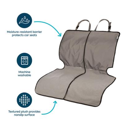 Show full view: Sherpa Quiet Ride 2-In-1 Auto Seat Protector, Gray slide 3 of 8