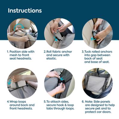 Show full view: Sherpa Quiet Ride Auto Pet Hammock, Gray slide 7 of 8