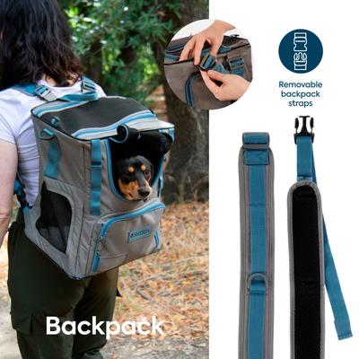 Show full view: Sherpa Trek Tote 2-in-1 Backpack & Tote Dog & Cat Carrier, Gray, Medium slide 7 of 9