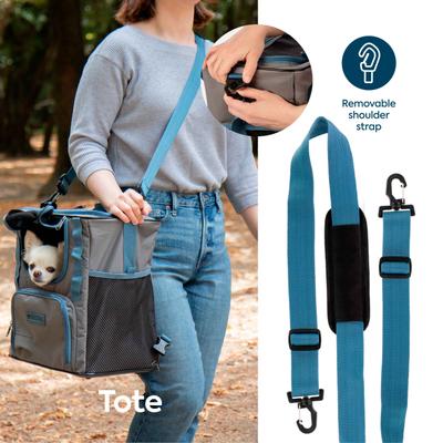 Show full view: Sherpa Trek Tote 2-in-1 Backpack & Tote Dog & Cat Carrier, Gray, Medium slide 6 of 9