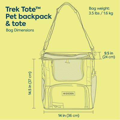 Show full view: Sherpa Trek Tote 2-in-1 Backpack & Tote Dog & Cat Carrier, Gray, Medium slide 3 of 9