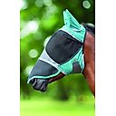 Shires Equestrian Products De-Luxe Horse Fly Mask with Ears & Nose, Green, Cob