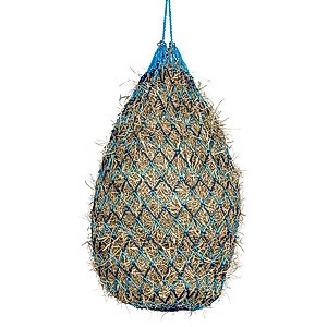 Shires Equestrian Products Deluxe Horse Hay Net, 40-in, Navy/Baby Blue