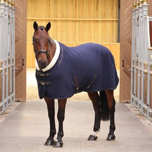 Shires Equestrian Products Deluxe Tech Horse Cooler, Navy, 60-in