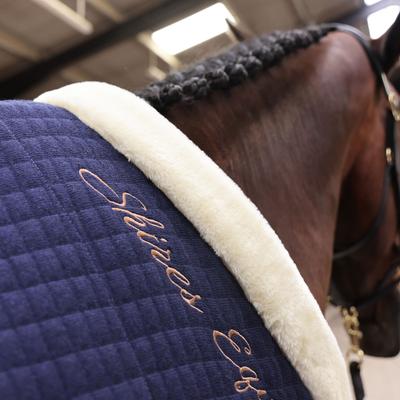 Show full view: Shires Equestrian Products Deluxe Tech Horse Cooler, Navy, 81-in slide 3 of 3