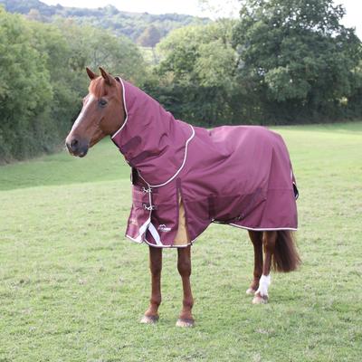 Show full view: Shires Equestrian Products Highlander Plus 100-g Neck Cover Horse Blanket Attachment, Maroon, Small slide 1 of 1