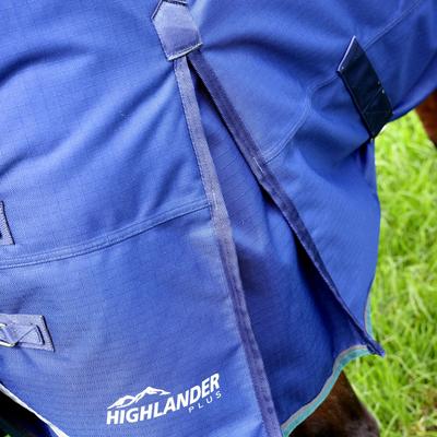 Show full view: Shires Equestrian Products Highlander Plus 200-g High Neck Horse Blanket, Navy, 87-in slide 7 of 7