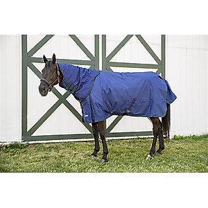Shires Equestrian Products Highlander Plus 200-g Neck Cover Horse Blanket Attachment, Navy, Small