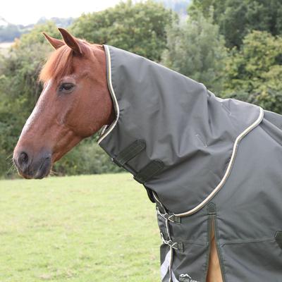 Show full view: Shires Equestrian Products Highlander Plus Lite Neck Cover Horse Blanket Attachment, Green, Medium slide 1 of 3