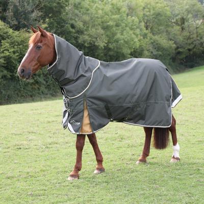 Show full view: Shires Equestrian Products Highlander Plus Lite Neck Cover Horse Blanket Attachment, Green, Small slide 2 of 3